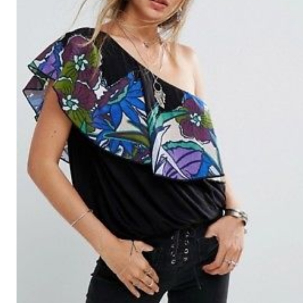 Free people black top in xs xsmall